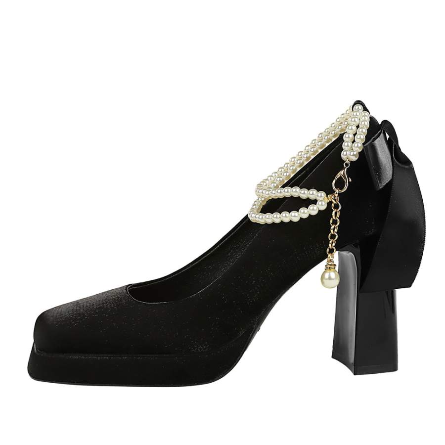 QITUMAUL Chunky Heel High Heels Women's