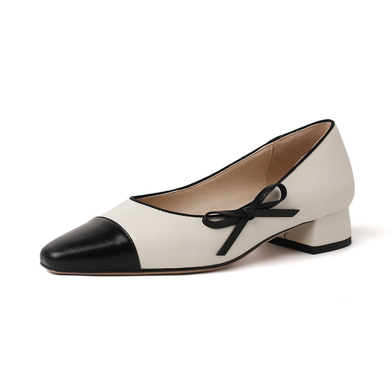Naiyee Cow Leather Chunky Heel High Heels 3cm Women's