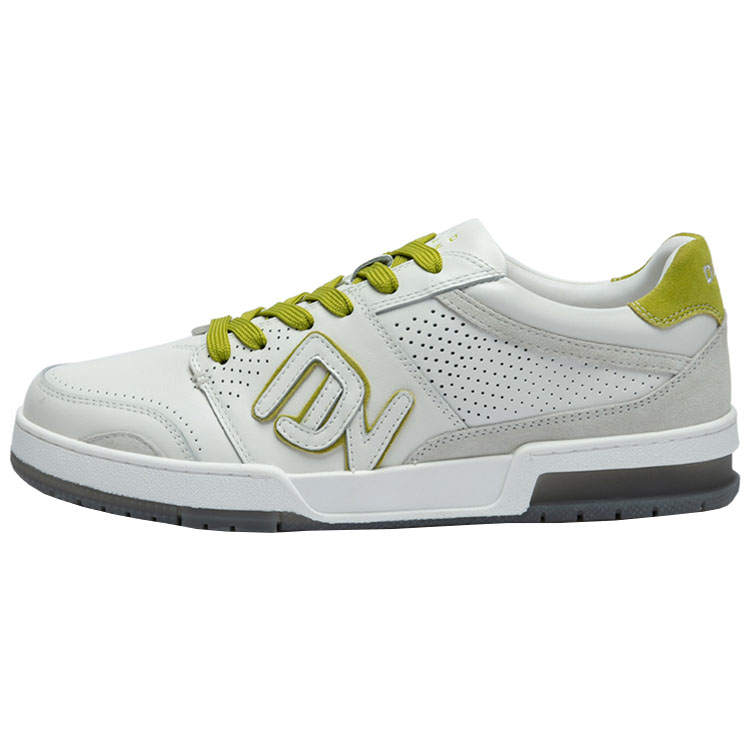 DAVID NAMAN Cow Leather Low top Skateboard Shoes Men's Green