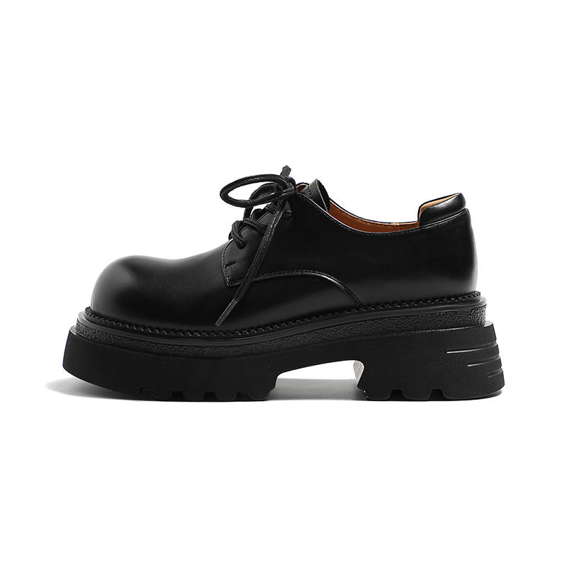 MIS. DANNY Cow Split Leather Casual Shoes Women's Black