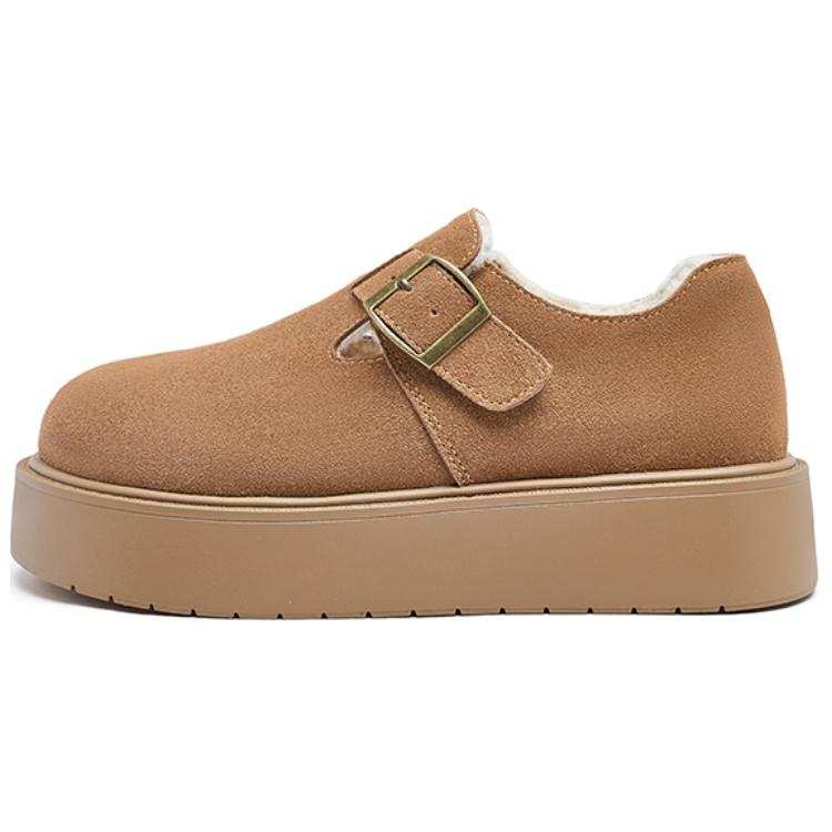 AGSDON Vintage Platform Fully Enclosed Fleece Lined Thermal Outerwear Birkenstock Shoes Women's
