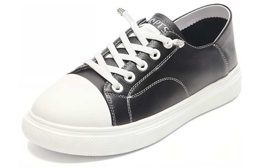 PT'SON Leather Slip Resistant Abrasion Resistant Low top Skateboard Shoes Women's