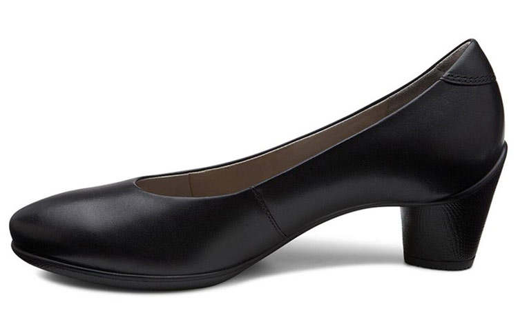 Ecco Chunky Heel Mary Jane Shoes 6.5cm Women's Black