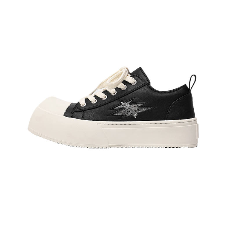 Xiwencha Cow Split Leather Slip Resistant Slip Resistant Low top Skateboard Shoes Men's