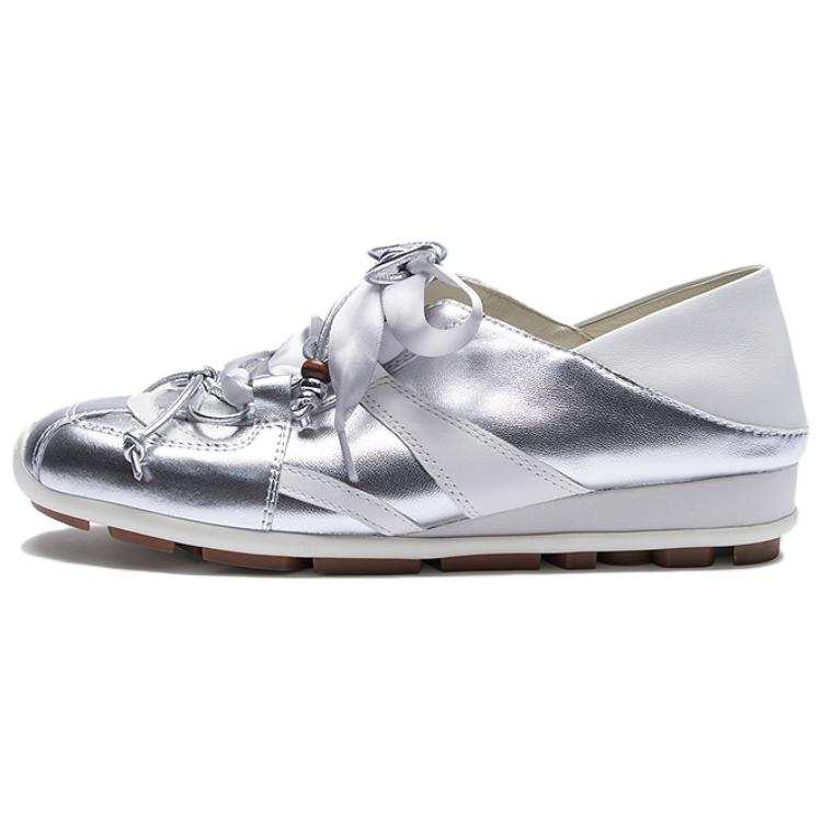 Le Saunda Sheepskin Low top Casual Shoes Women's Medium Gray