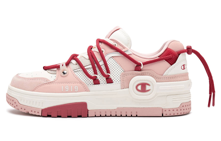 Champion Bumper V1 Headphones Low top Skateboard Shoes Women's Pink