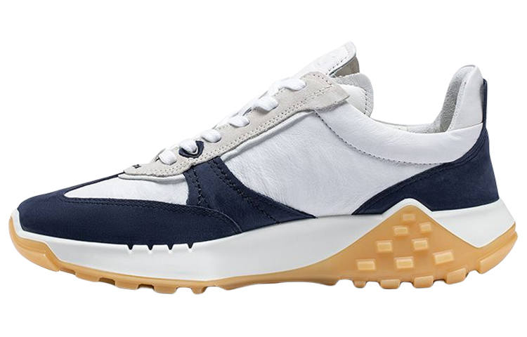 Ecco Leather Low top Sports Casual Shoes Men's Blue White