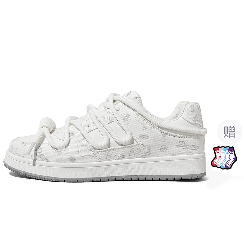 Doraemon DoraemonA Box Limited Edition, Puffy Shoes Low top Skateboard Shoes Unisex