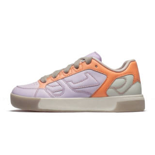 SHUXIAOBEI Synthetic Leather Low top Skateboard Shoes Unisex Purple Orange