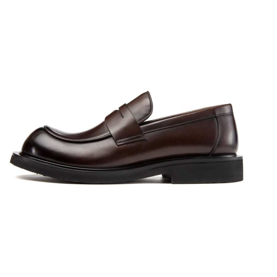 AOKANG Cow Leather Loafers Men's Brown