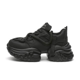 KEKAFU Artificial Leather Height Increasing Abrasion Resistant Slip Resistant Low top Chunky Sneakers Women's