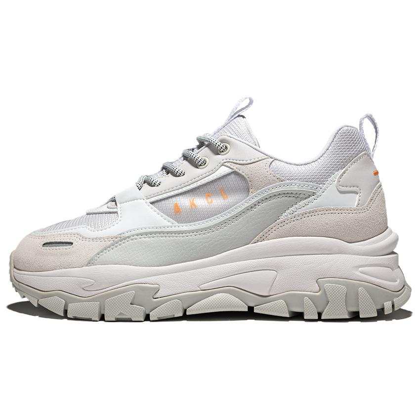 AKIII CLASSIC Pu Low top Casual Shoes Unisex White Gray