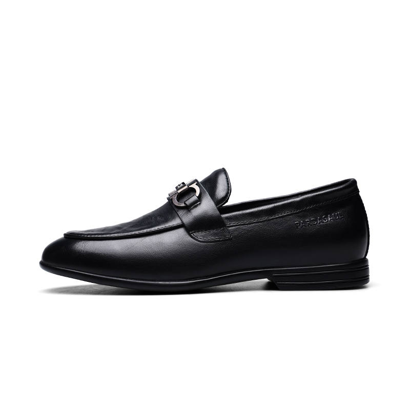 PARDASAUL Top Grain Cow Leather Casual Shoes Men's Black