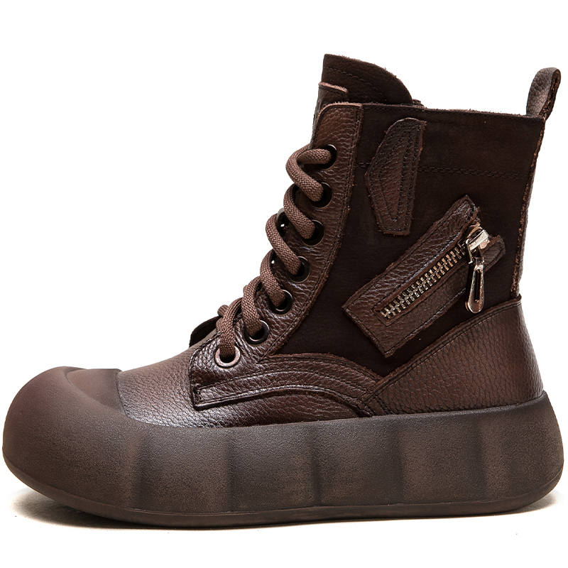 JIEZHOU Short Combat Boots Women's