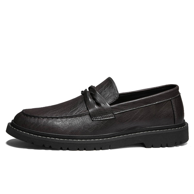 YINGLUNQISHI Microfiber Leather Casual Shoes Men's Gray