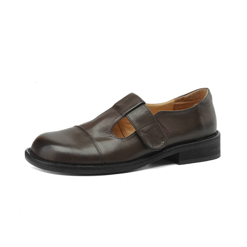 Echo&yolo Top Grain Cow Leather Casual Shoes 3cm Women's