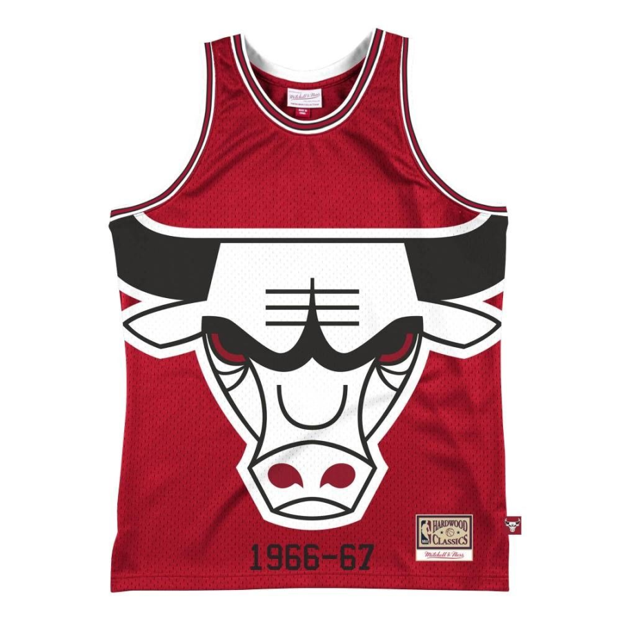 Mitchell Ness Mitchell Ness Basketball Jerseys Men's Red Moderate Straight Fit