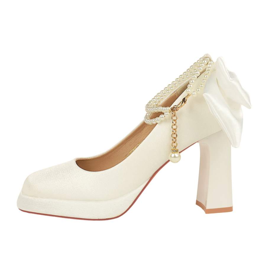 QITUMAUL Chunky Heel High Heels Women's