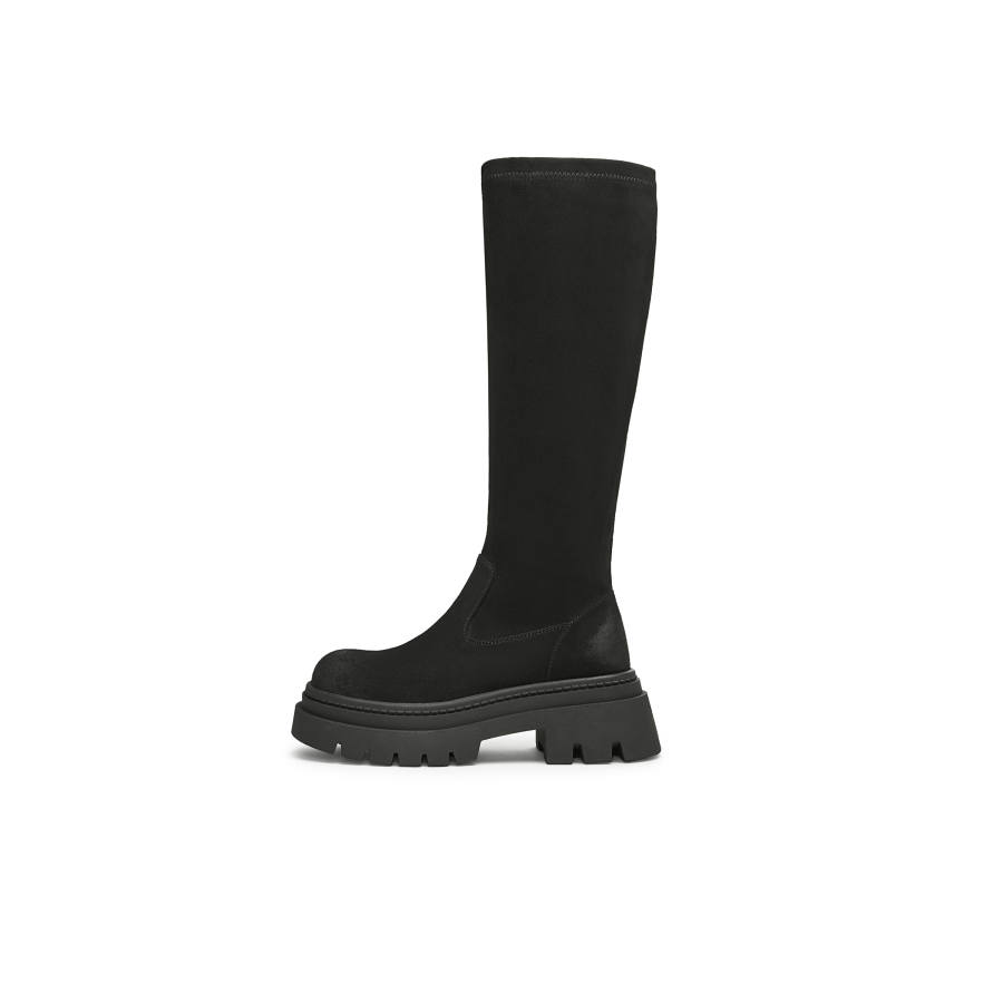 Teenmix Light And Charming Cat Steps Knee high Boots 6CM Women's