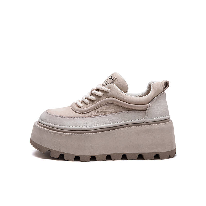 CHIBANG Top Grain Cow Leather Lightweight Low top Casual Shoes Women's