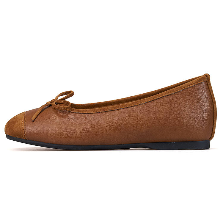 Joy&Mario Synthetic Leather Casual Shoes Women's Brown