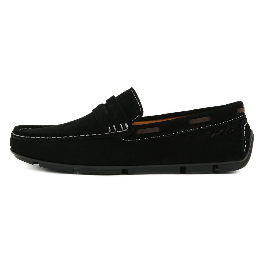 YIMINU Men's Casual Shoes Men's Low Top Black