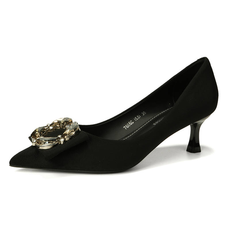 QITUMAUL Suede Slim Heel High Heels Women's