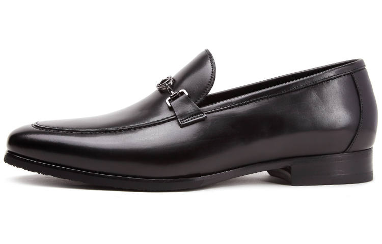 Satchi Top Grain Cow Leather Casual Leather Shoes Men's Black