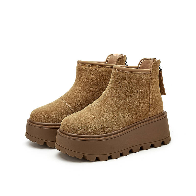 DAPHNE DAPHNE Cow Split Leather Thermal Abrasion Resistant Height Increasing Slip Resistant