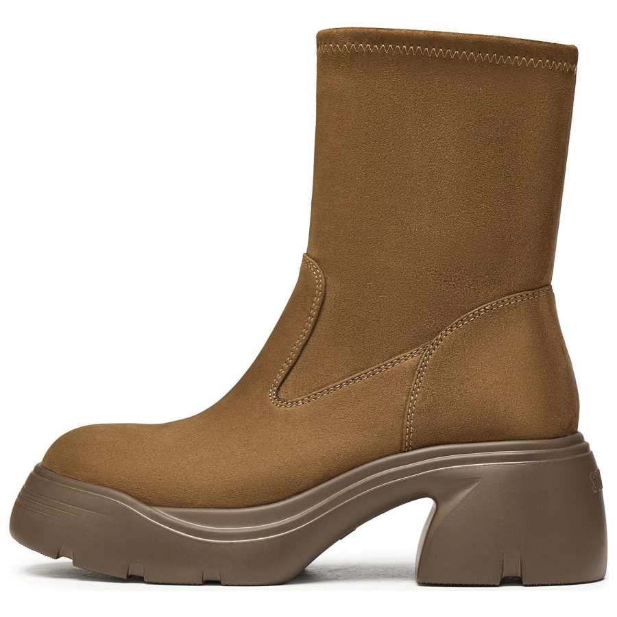 Staccato Pony Heel Fabric Ankle Boots 6cm Women's
