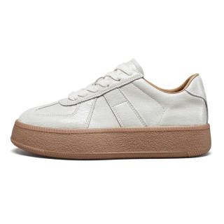 YEARCON Cow Split Leather Slip Resistant Low top Skateboard Shoes Women's