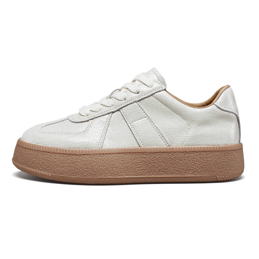 YEARCON Cow Split Leather Slip Resistant Low top Skateboard Shoes Women's