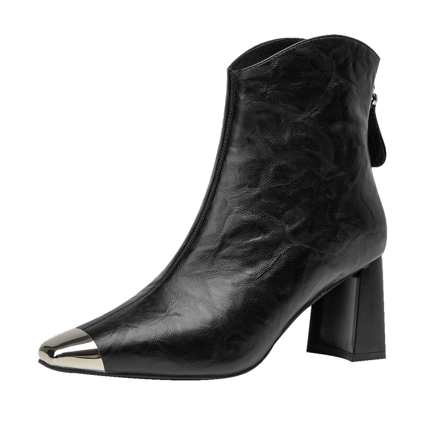 GUDIANFENGDU Pu Ankle Boots 7cm Women's