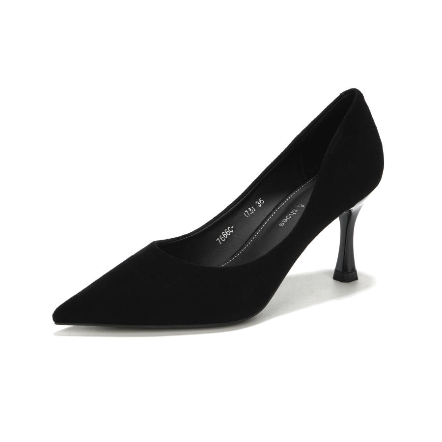 Zubumei Suede Slim Heel High Heels Women's