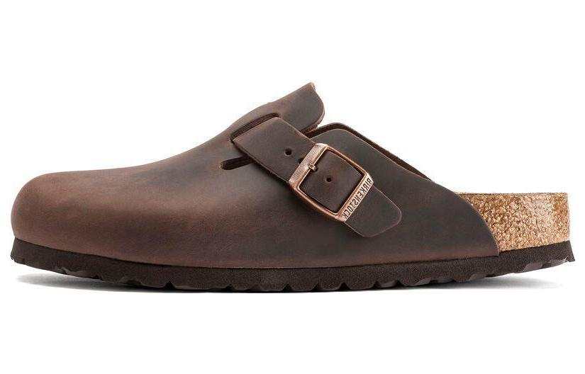 Birkenstock No Special Function Closed Toe Slippers Unisex Red Brown Regular