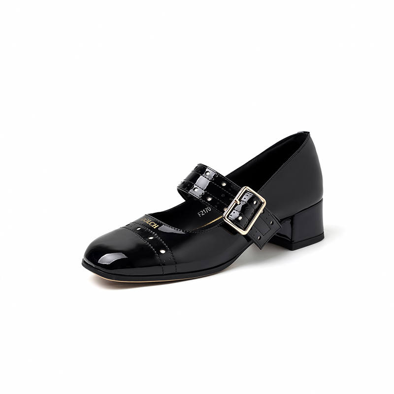 SIFEIRO Chunky Heel Mary Jane Shoes 4cm Women's