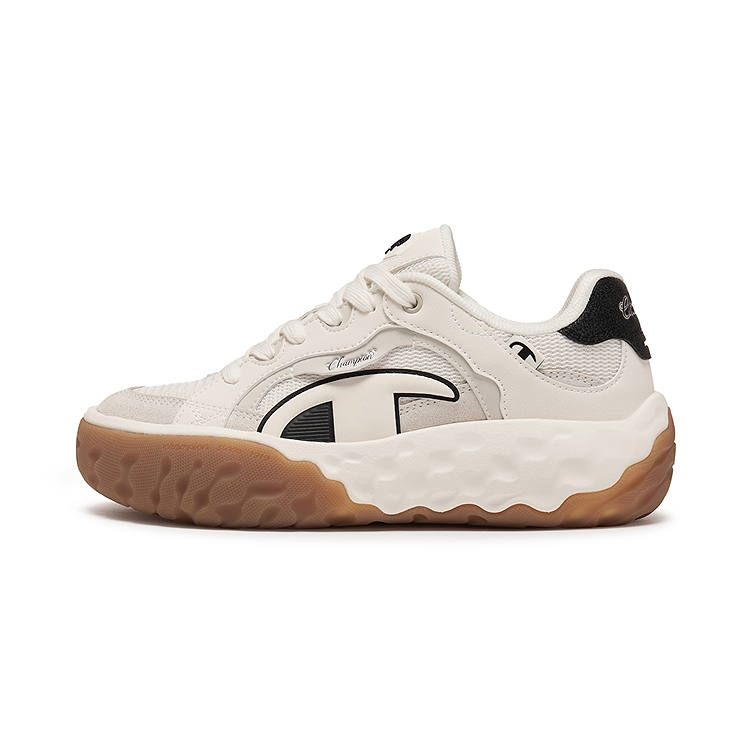 Champion Low top Skateboard Shoes Men's Milk White/Black