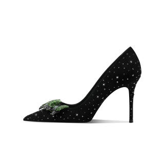 Hoov Sheepskin Slim Heel High Heels Women's
