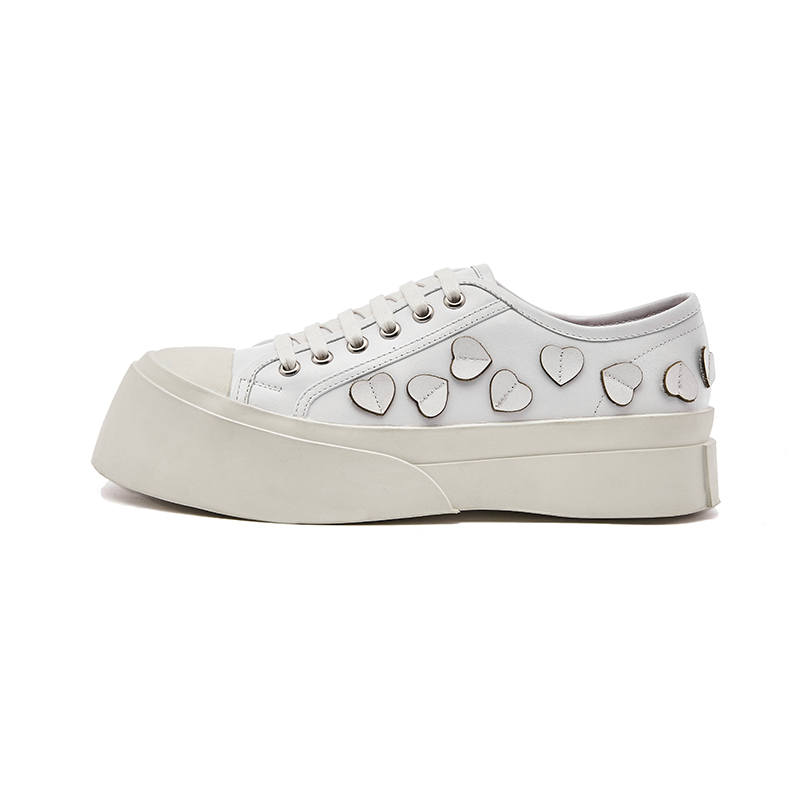 ABIDJAN Top Grain Cow Leather Height Increasing Height Increasing Low top Casual Shoes Women's