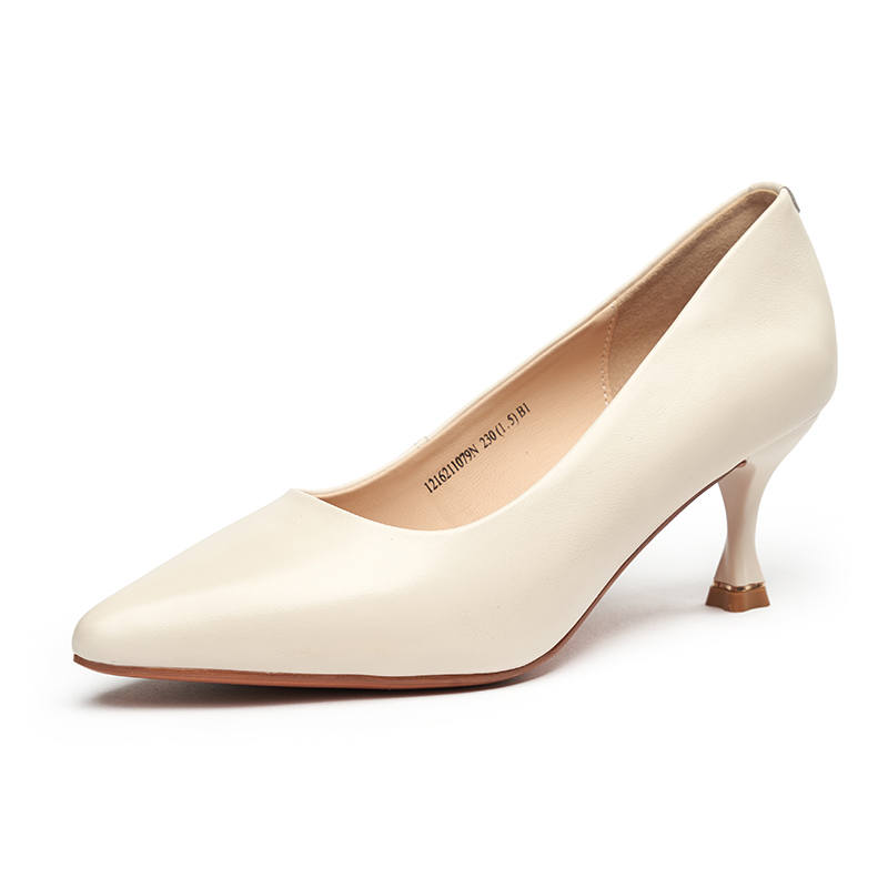 AOKANG High Heels Women's Black/Beige