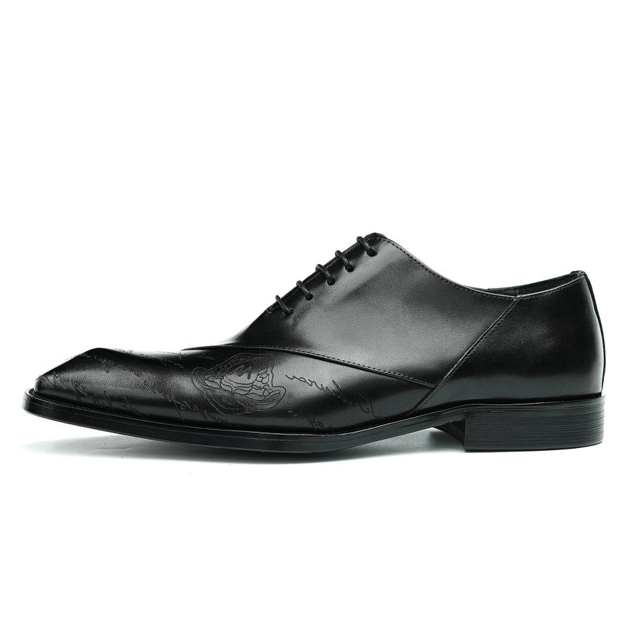 ASTON M.JAZZ Dress Shoes Men's Low Top Black/Brown