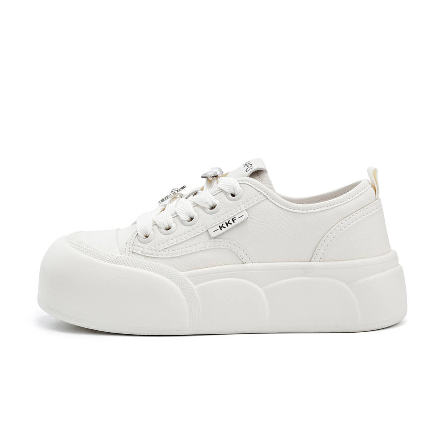 KEKAFU Slip Resistant Lightweight Height Increasing Low top Skateboard Shoes Women's