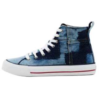 Desigual High top Skateboard Shoes Women's Denim Blue