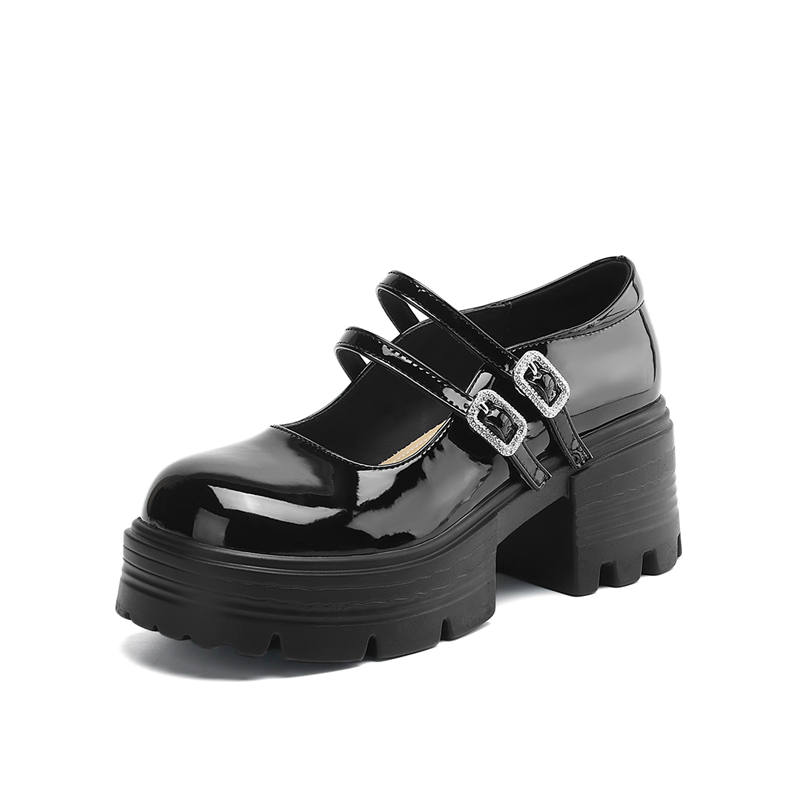 DAPHNE Mary Jane Shoes Women's Beige Black