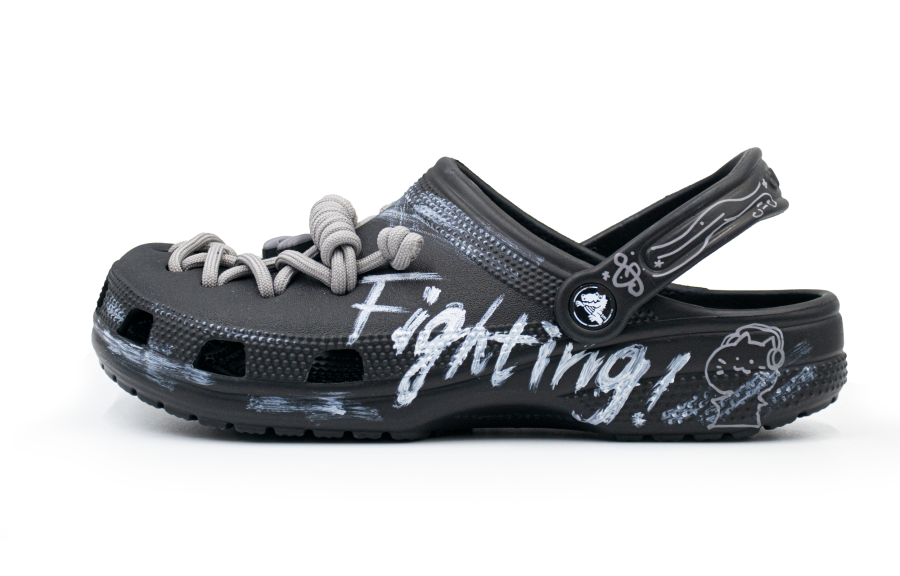 Crocs Crocs Classic Clog Fun, Woven EVA Clogs Unisex Black Gray