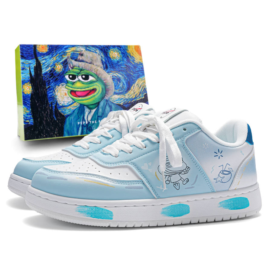 Pepe The Frog Low top Skateboard Shoes Unisex