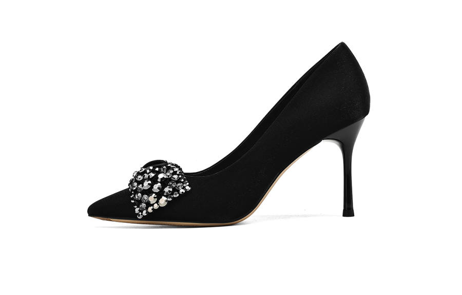 HLA Fabric Slim Heel High Heels 9cm Women's