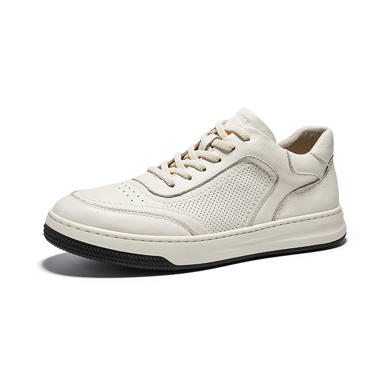 Hautton Jeans Low top Skateboard Shoes Men's White