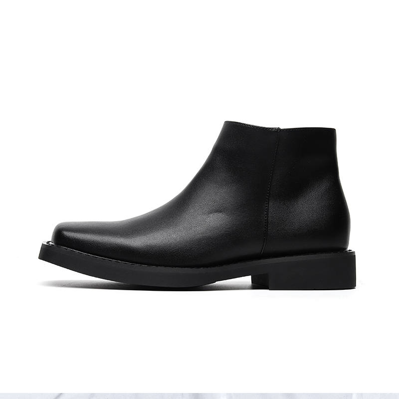 CHILANG CHILANG Microfiber Leather Ankle Boots Men's Black