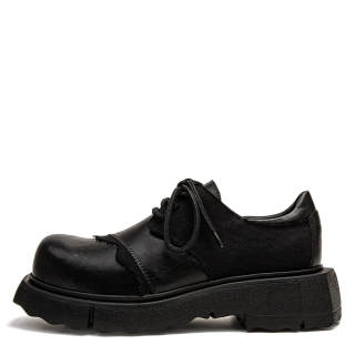 1997K Leather Chunky Derby Shoes Men's Black